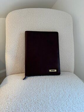 Day Timer Maroon Genuine Leather Portfolio w Inner Pockets